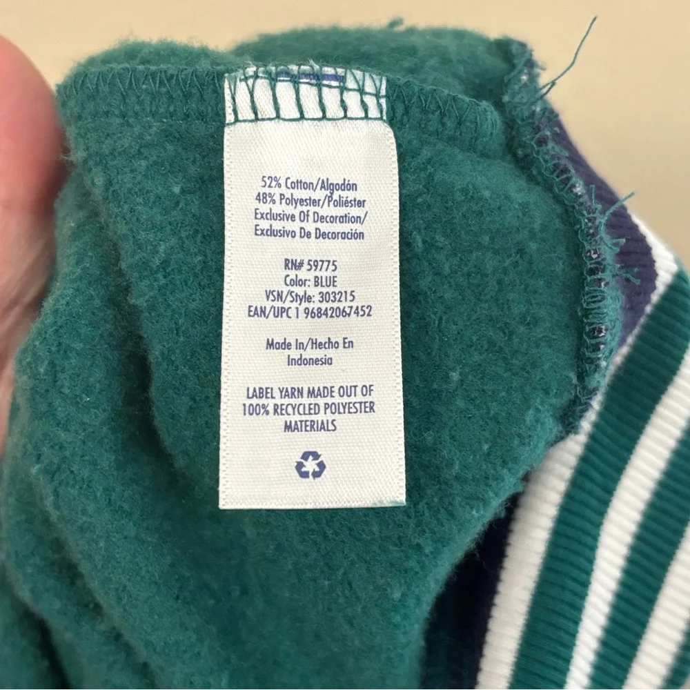 Limited Too Crewneck Sweatshirt Pullover Girls small (7/8) plaid green cl - Picture 5 of 5